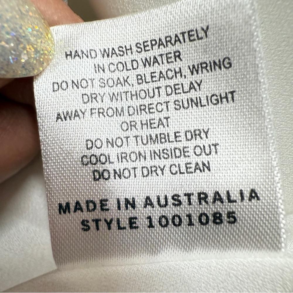 Sheike Australia White Sheer Faux Wrap Sleeveless Midi Dress Size AU 12, US 8 - Picture 8 of 16